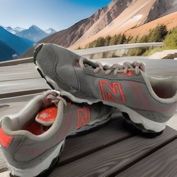 New Balance Womens WL661VKS Gray/ Neon Orange Running Shoes Sneakers Size 6.5B - Picture 5 of 8